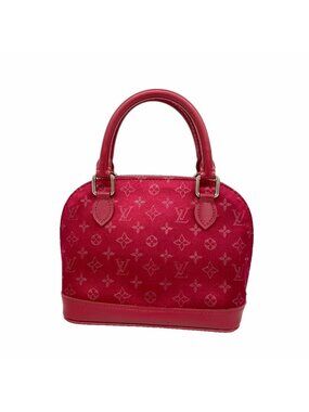 Louis Vuitton Handbag Monogram Satin Little Alma Rouge